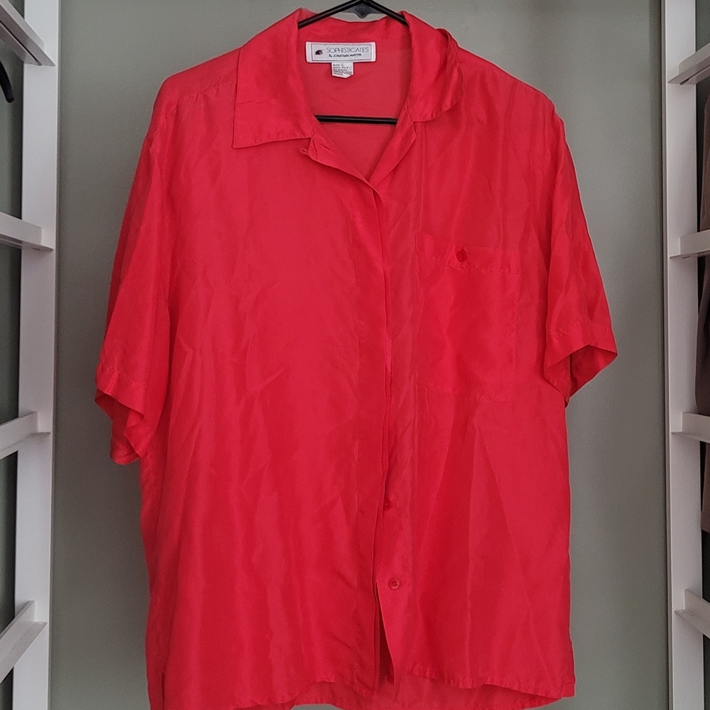 Silk red shirt